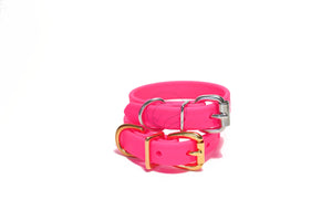 Neon Pink Biothane Dog Collar - 5/8"(16mm) wide