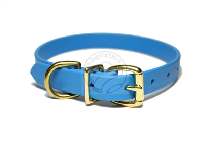 Caribbean Blue Biothane Dog Collar - 3/4" (20mm) wide