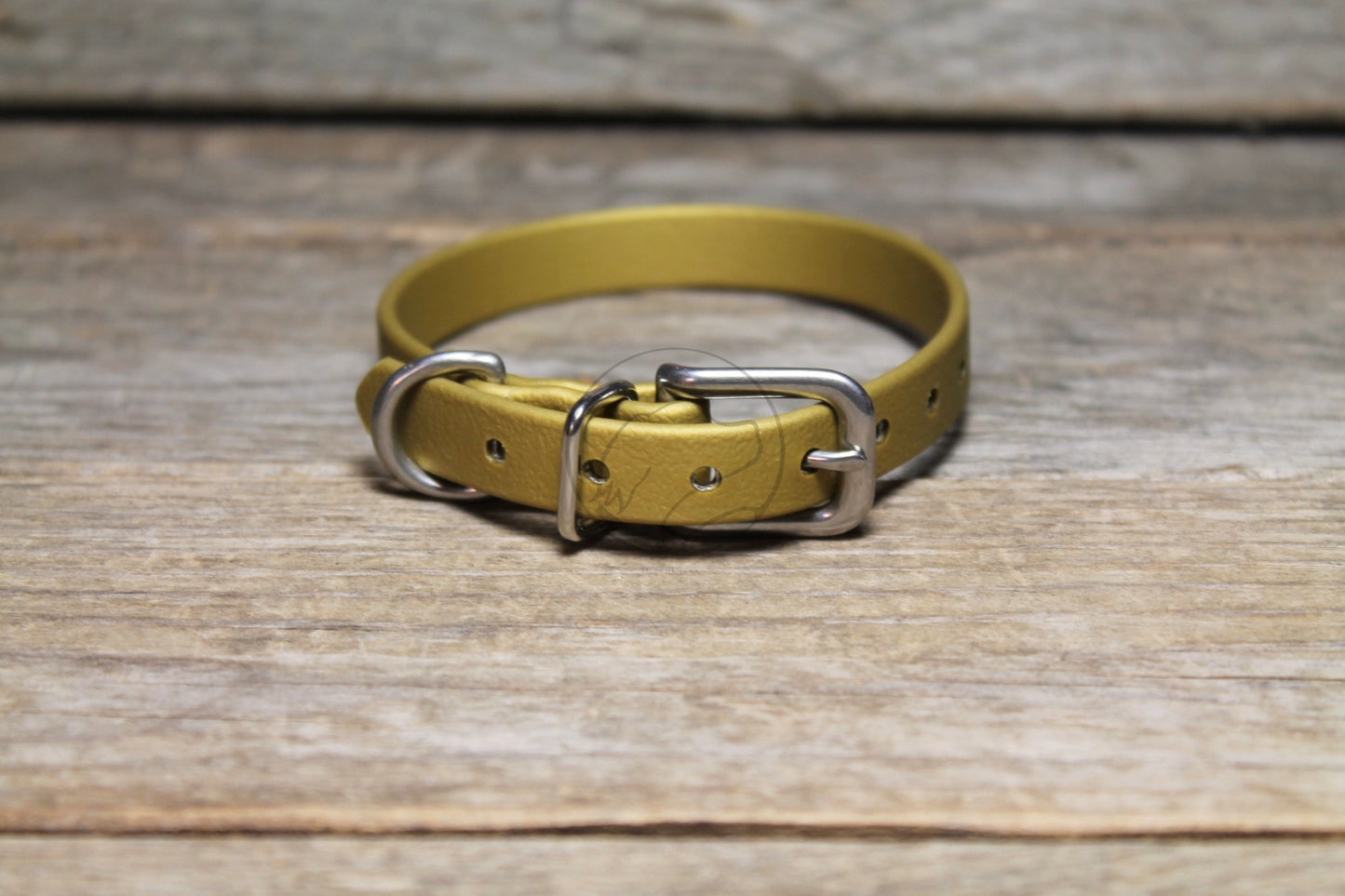 Gold Biothane Small Dog Collar - 1/2" (12mm) wide