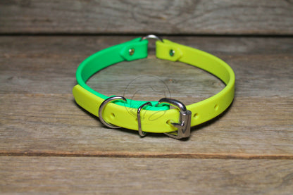 Biothane Two Tone Ring Dog Collar - Waterproof -  5/8"(16mm) wide