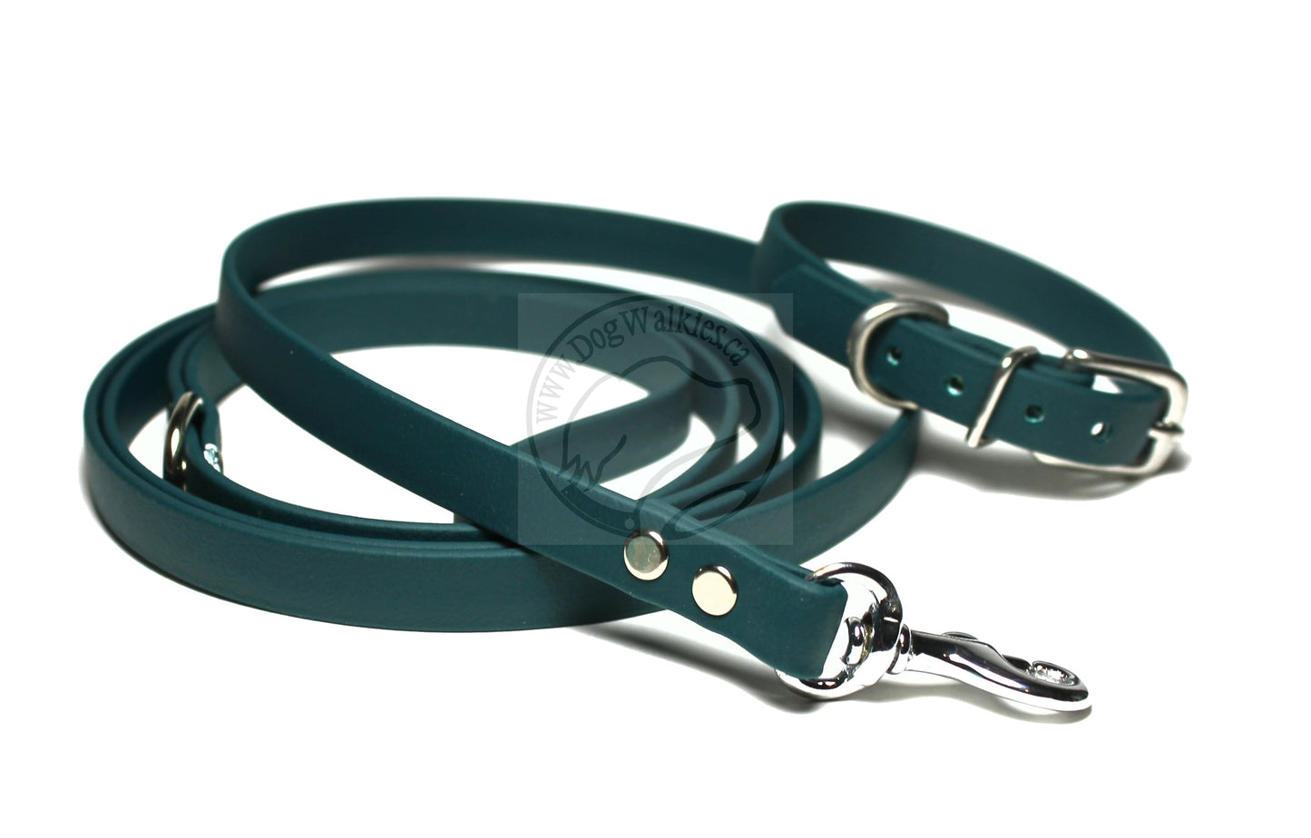 Pine Green Biothane Small Dog Collar - 1/2" (12mm) wide