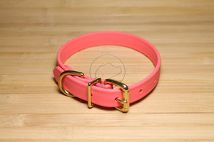 Peach Coral Biothane Dog Collar - 3/4" (20mm) wide