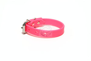 Neon Pink Biothane Dog Collar - 5/8"(16mm) wide