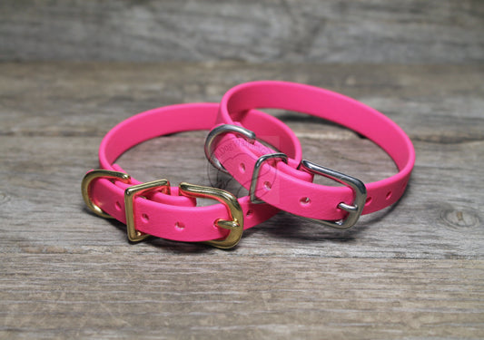 Fuchsia Pink Biothane Small Dog Collar - 1/2" (12mm) wide