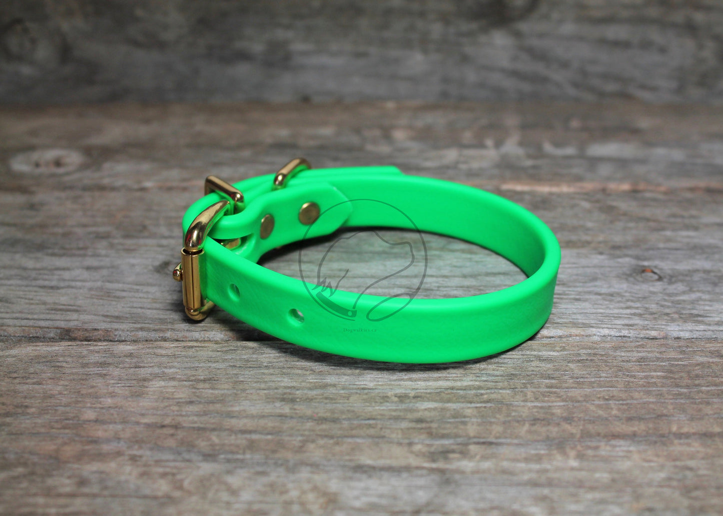 Neon Apple Green Biothane Dog Collar - 5/8"(16mm) wide