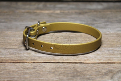 Gold Biothane Small Dog Collar - 1/2" (12mm) wide