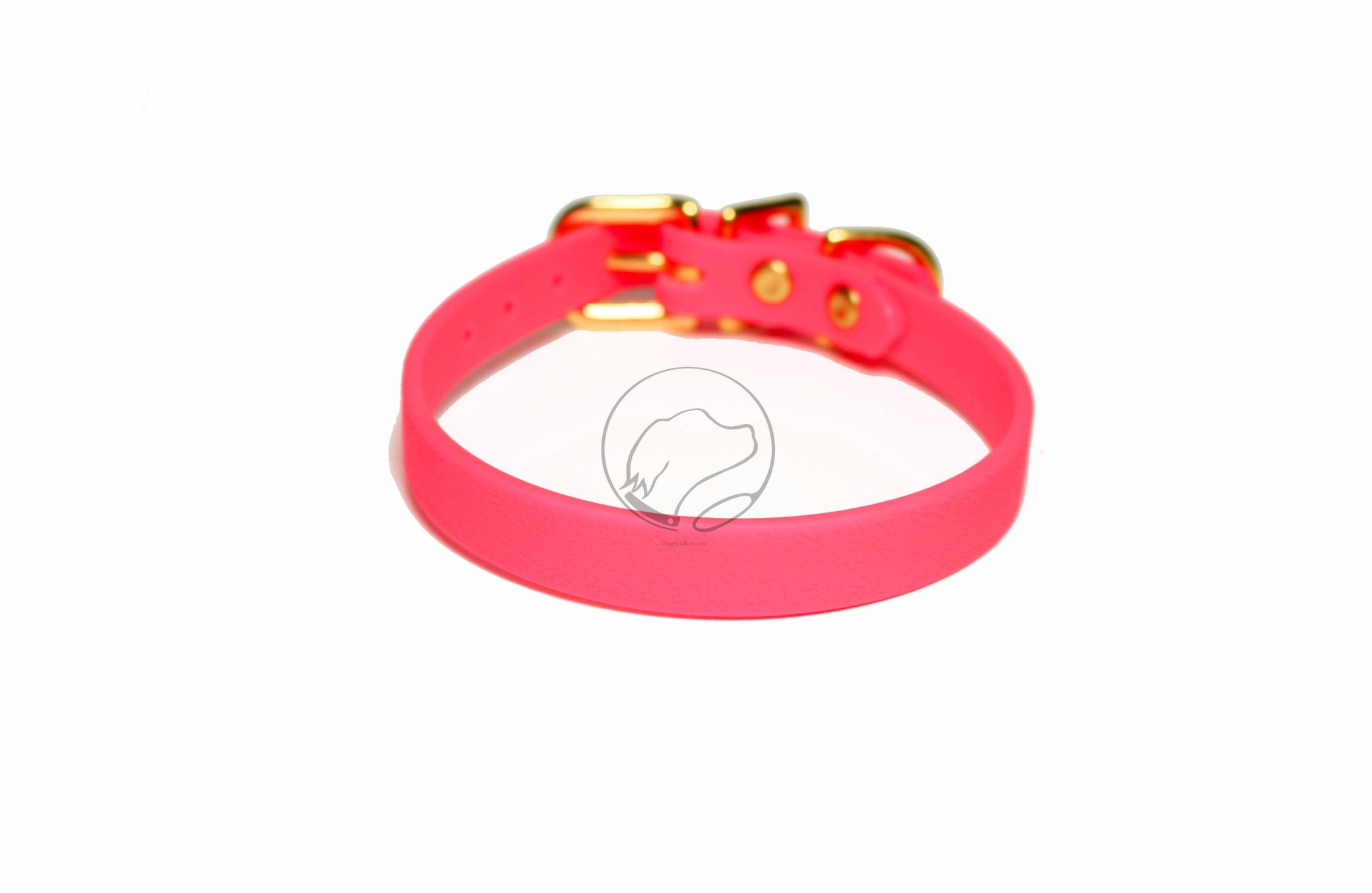 Neon Pink Biothane Small Dog Collar - 1/2" (12mm) wide