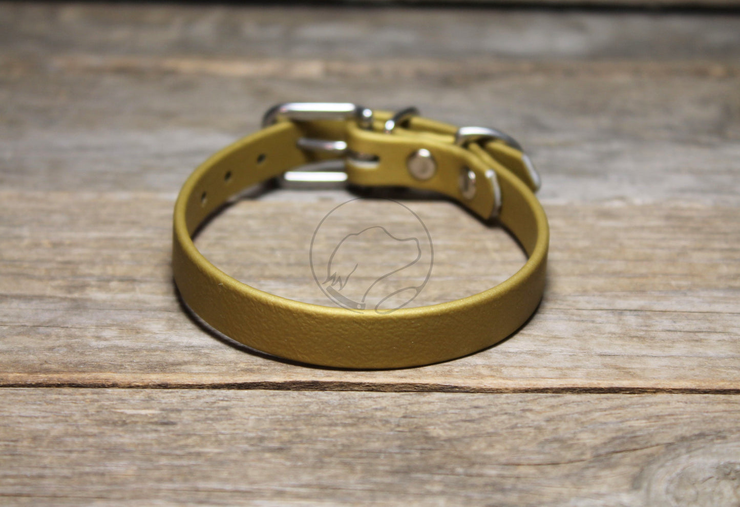 Gold Biothane Small Dog Collar - 1/2" (12mm) wide