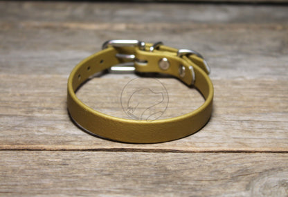 Gold Biothane Small Dog Collar - 1/2" (12mm) wide