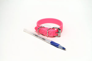 Neon Pink Biothane Dog Collar - 5/8"(16mm) wide