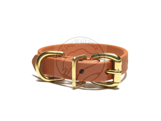 Caramel Brown Biothane Dog Collar - 5/8"(16mm) wide
