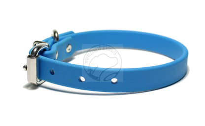 Caribbean Blue Biothane Dog Collar - 5/8"(16mm) wide