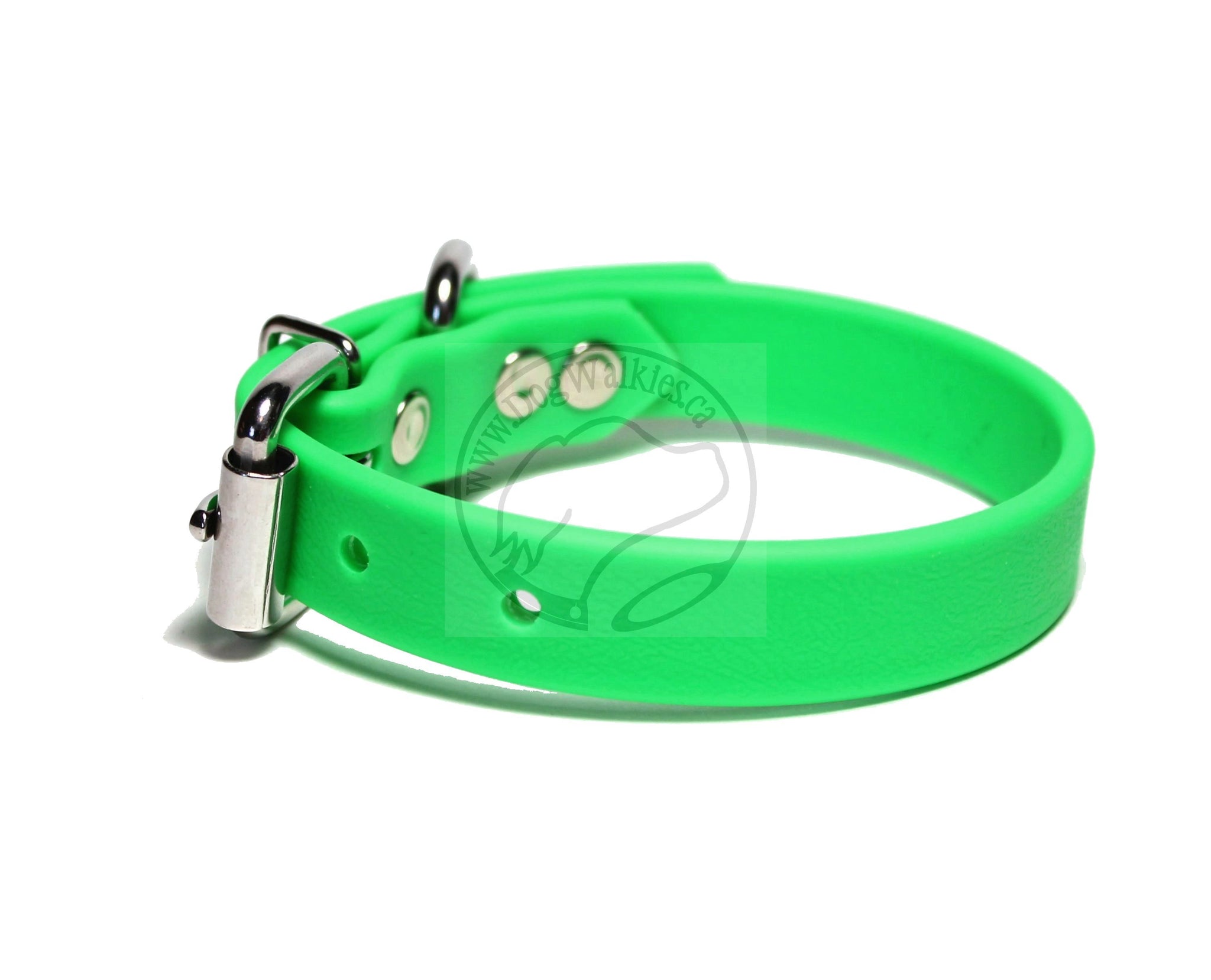 Neon Apple Green Biothane Dog Collar - 3/4" (20mm) wide