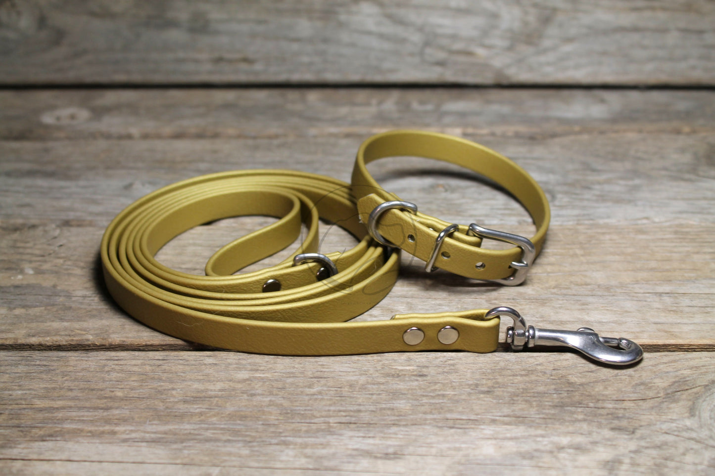Gold Biothane Small Dog Collar - 1/2" (12mm) wide