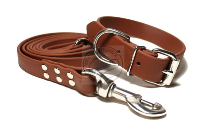 Milk Chocolate Brown Biothane Large Dog Leash
