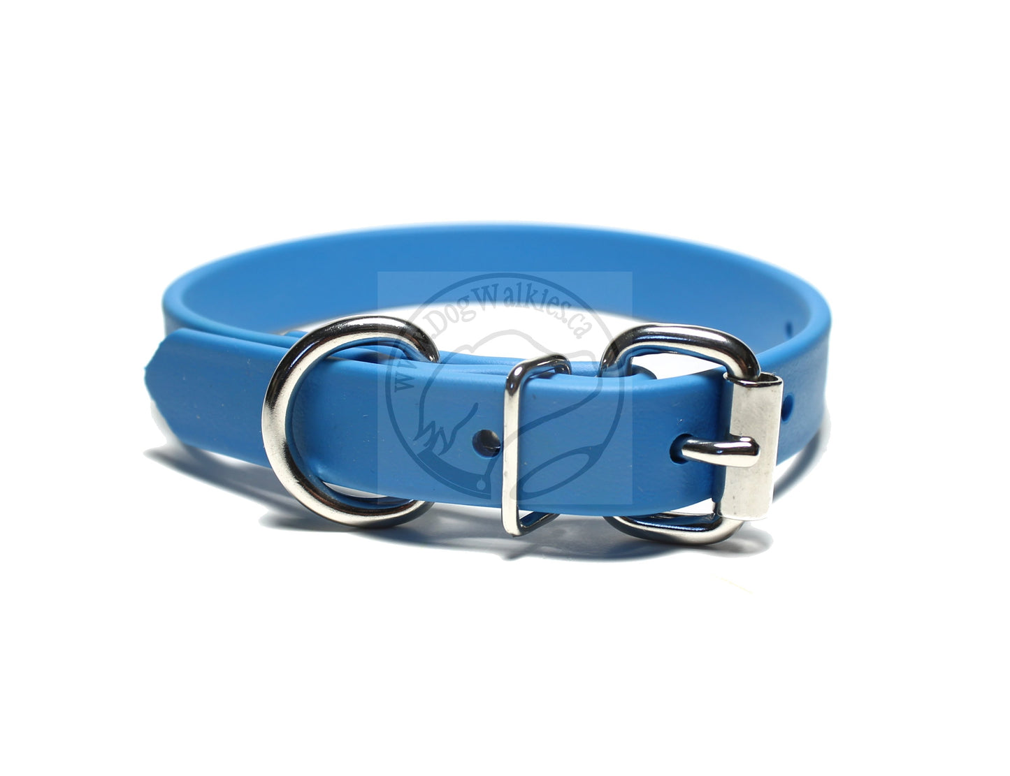 Caribbean Blue Biothane Dog Collar - 3/4" (20mm) wide