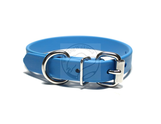 Caribbean Blue Biothane Dog Collar - 3/4" (20mm) wide
