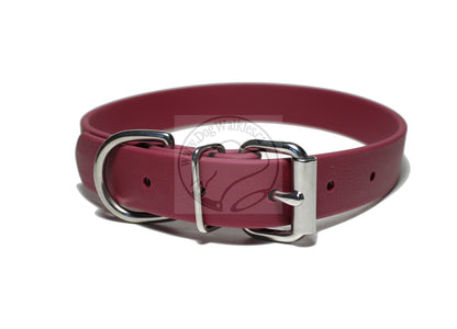 Wine Merlot Biothane Dog Collar - 1 inch (25mm) wide