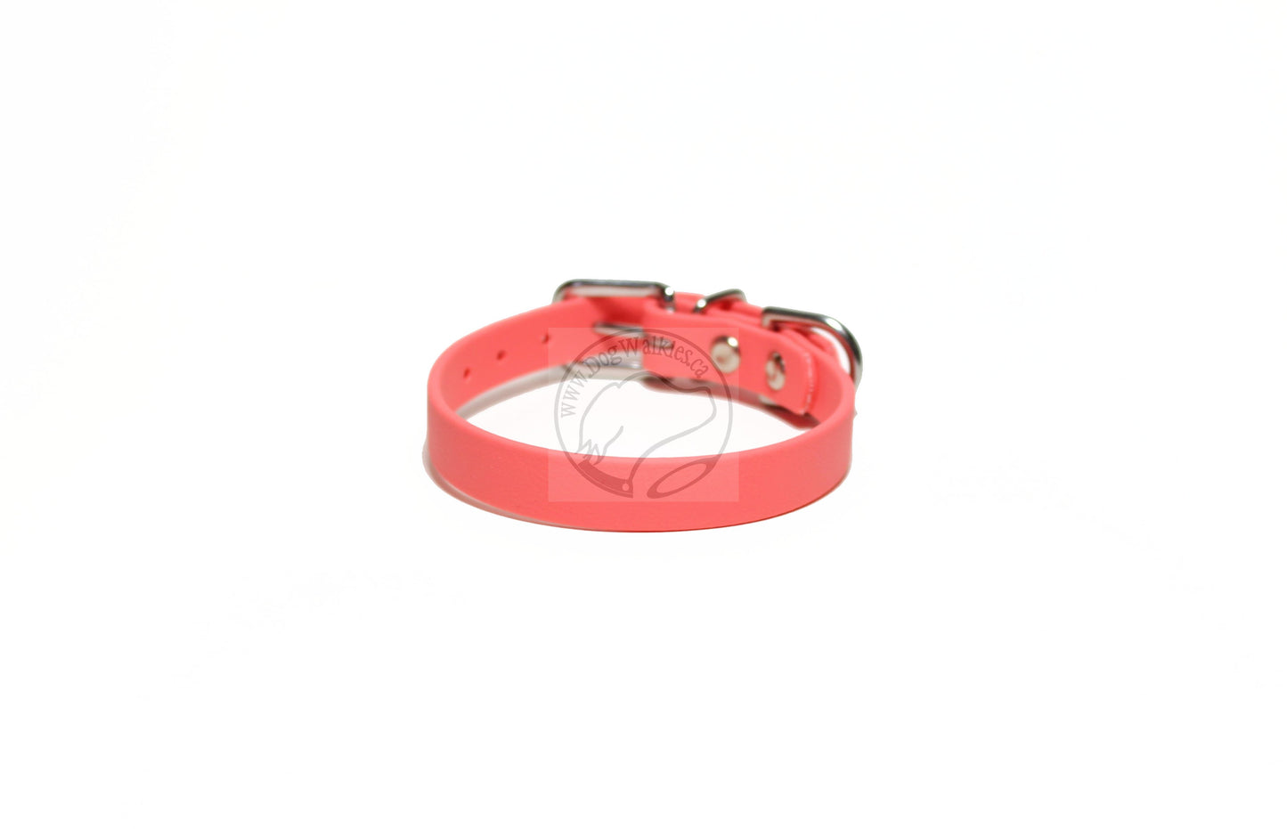 Peach Coral Biothane Small Dog Collar - 1/2" (12mm) wide