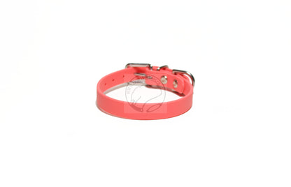 Peach Coral Biothane Small Dog Collar - 1/2" (12mm) wide