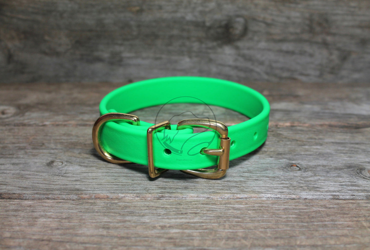 Neon Apple Green Biothane Dog Collar - 3/4" (20mm) wide