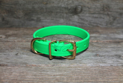 Neon Apple Green Biothane Dog Collar - 3/4" (20mm) wide