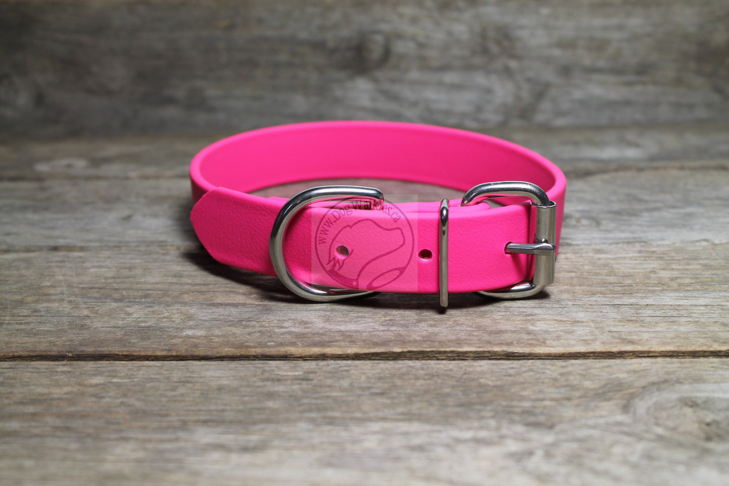 Fuchsia Pink Biothane Dog Collar - 1 inch (25mm) wide