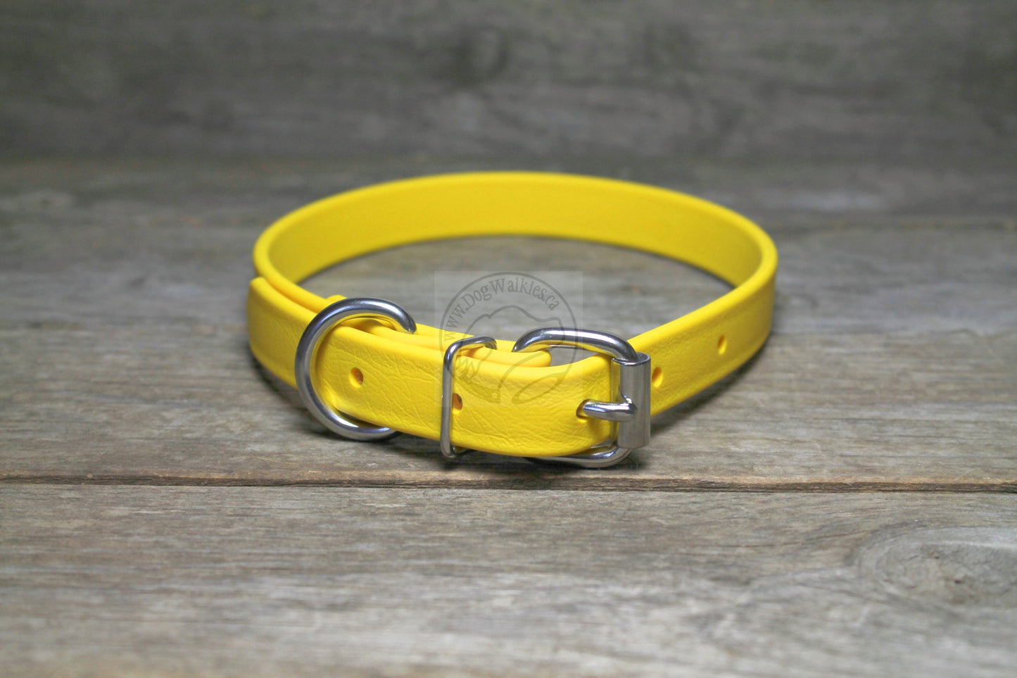 Sunflower Yellow Biothane Dog Collar - 3/4" (20mm) wide