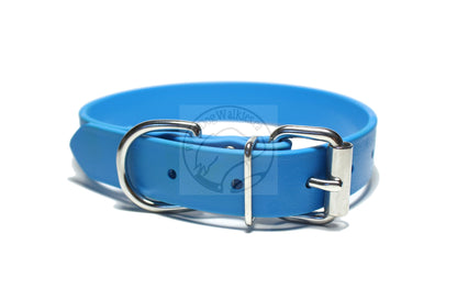 Caribbean Blue Biothane Dog Collar - 1 inch (25mm) wide