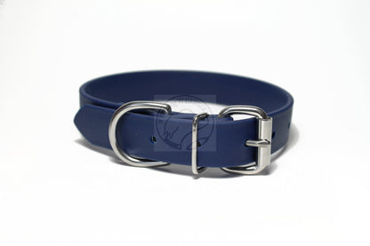 Navy Blue Biothane Dog Collar - 1 inch (25mm) wide