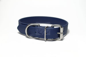 Navy Blue Biothane Dog Collar - 1 inch (25mm) wide