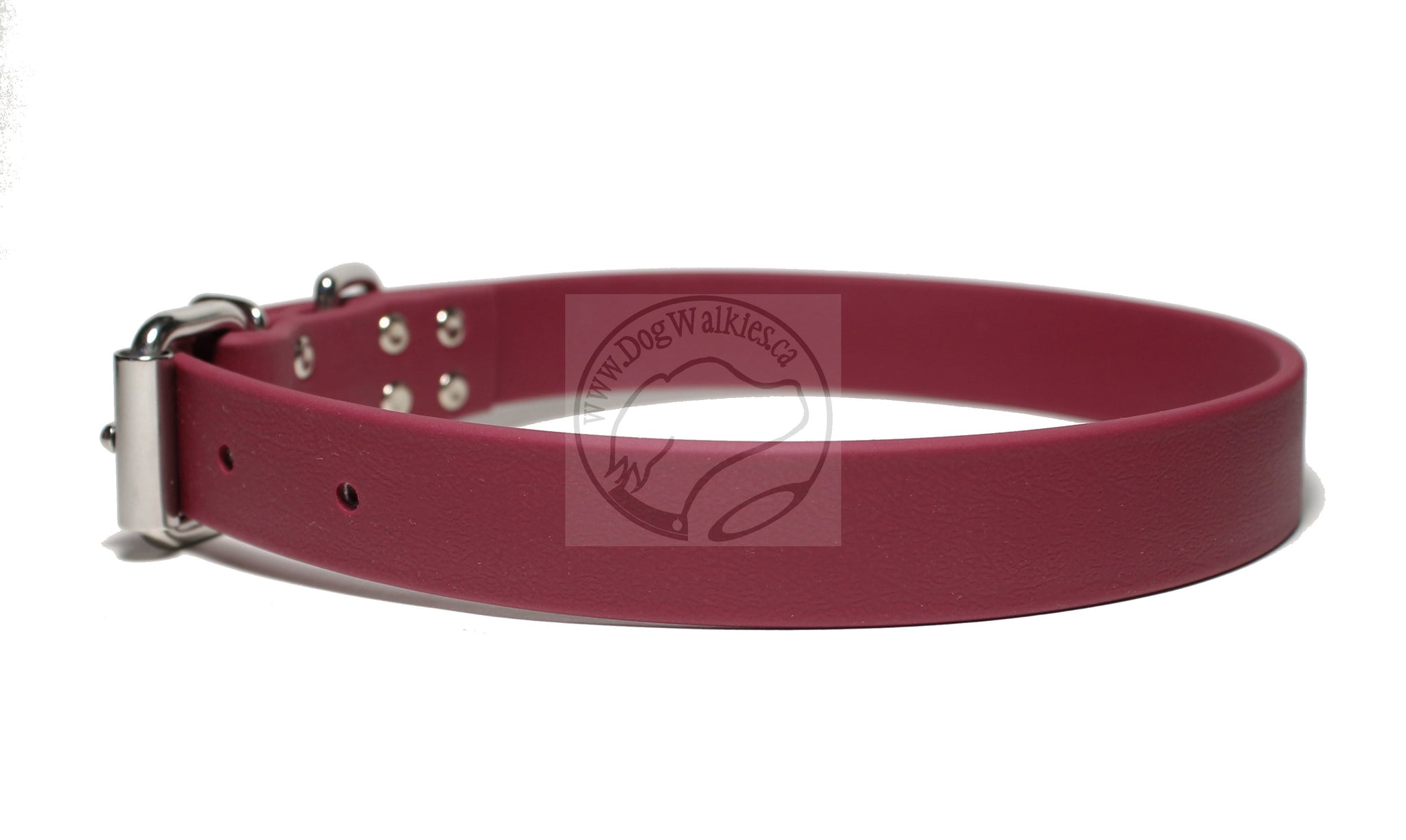Wine Merlot Biothane Dog Collar - 1 inch (25mm) wide