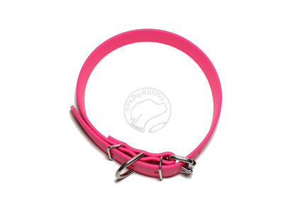 Fuchsia Pink Biothane Dog Collar - 1 inch (25mm) wide