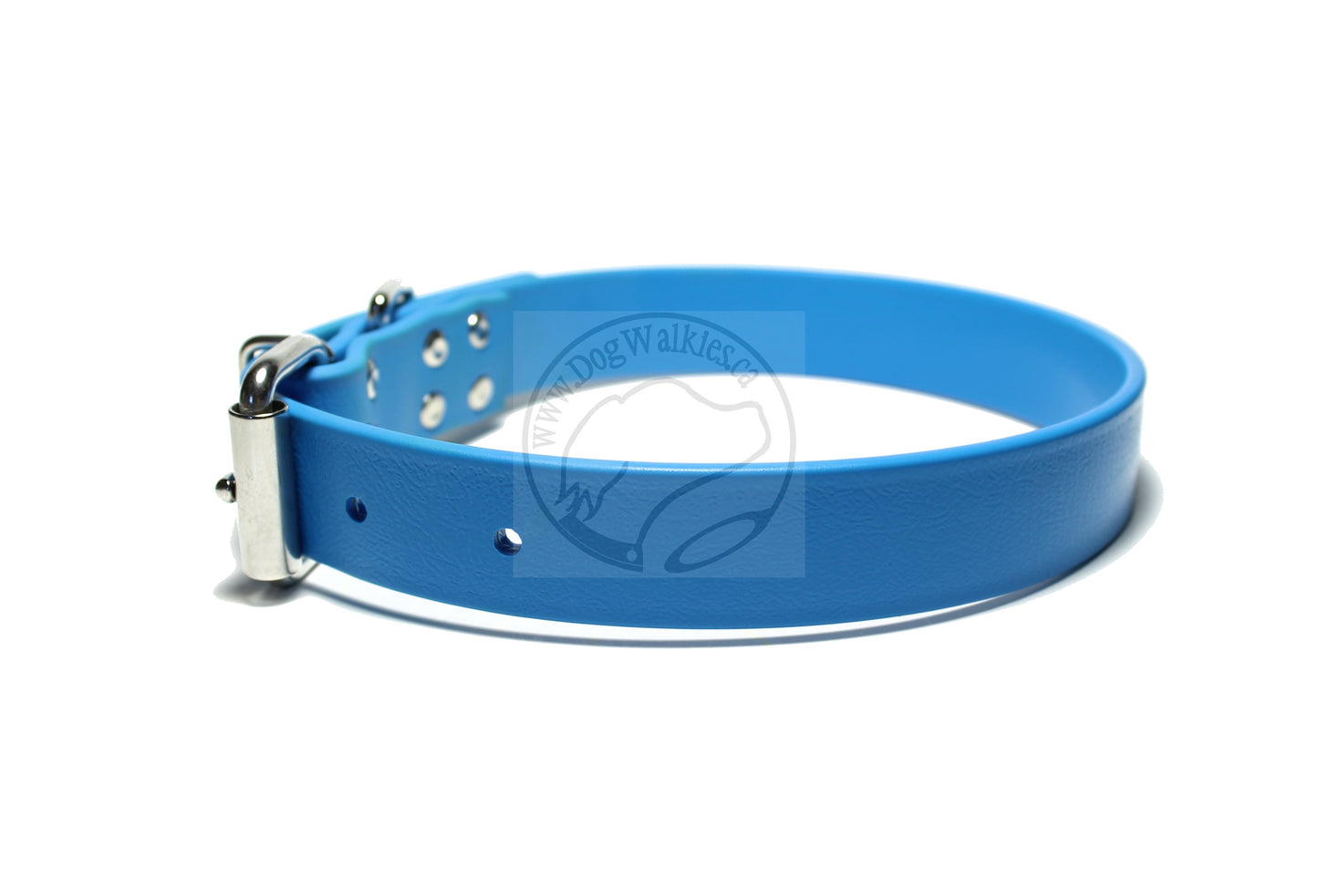 Caribbean Blue Biothane Dog Collar - 1 inch (25mm) wide
