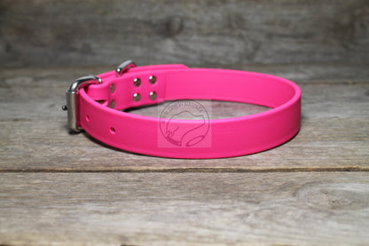 Fuchsia Pink Biothane Dog Collar - 1 inch (25mm) wide