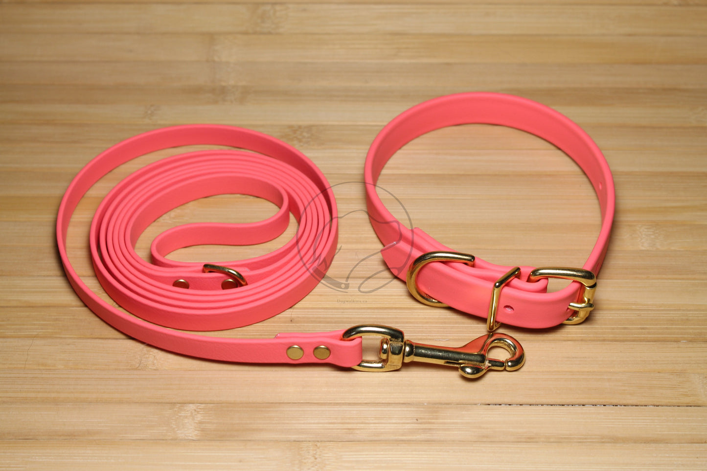 Peach Coral Biothane Dog Collar - 3/4" (20mm) wide