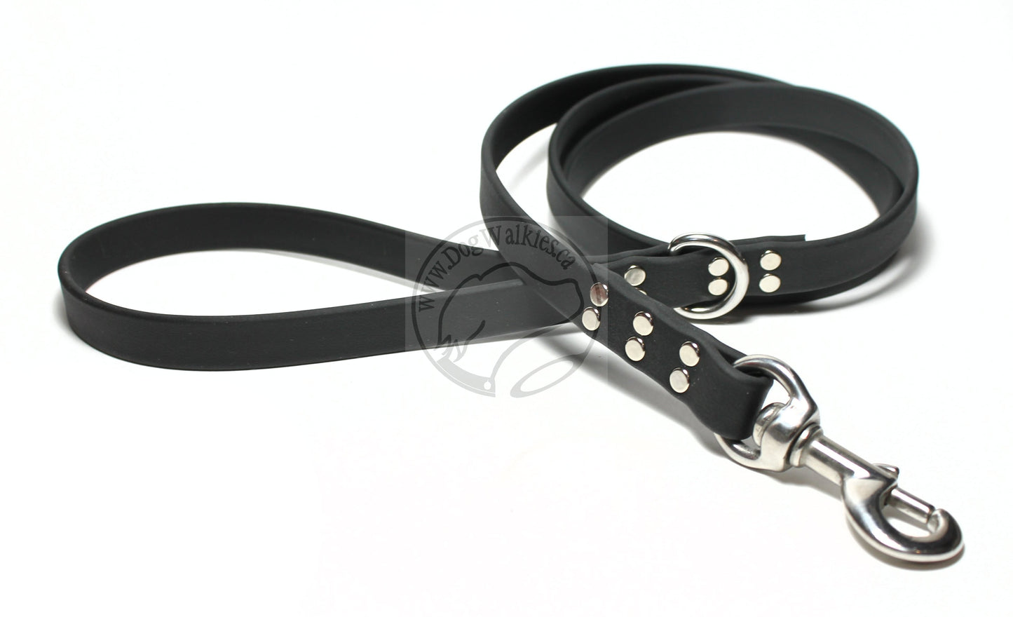 Jet Black Biothane Large Dog Leash