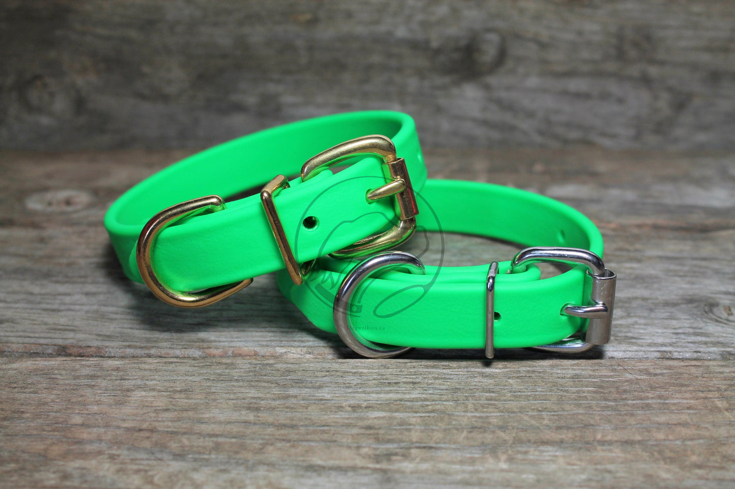 Neon Apple Green Biothane Dog Collar - 3/4" (20mm) wide