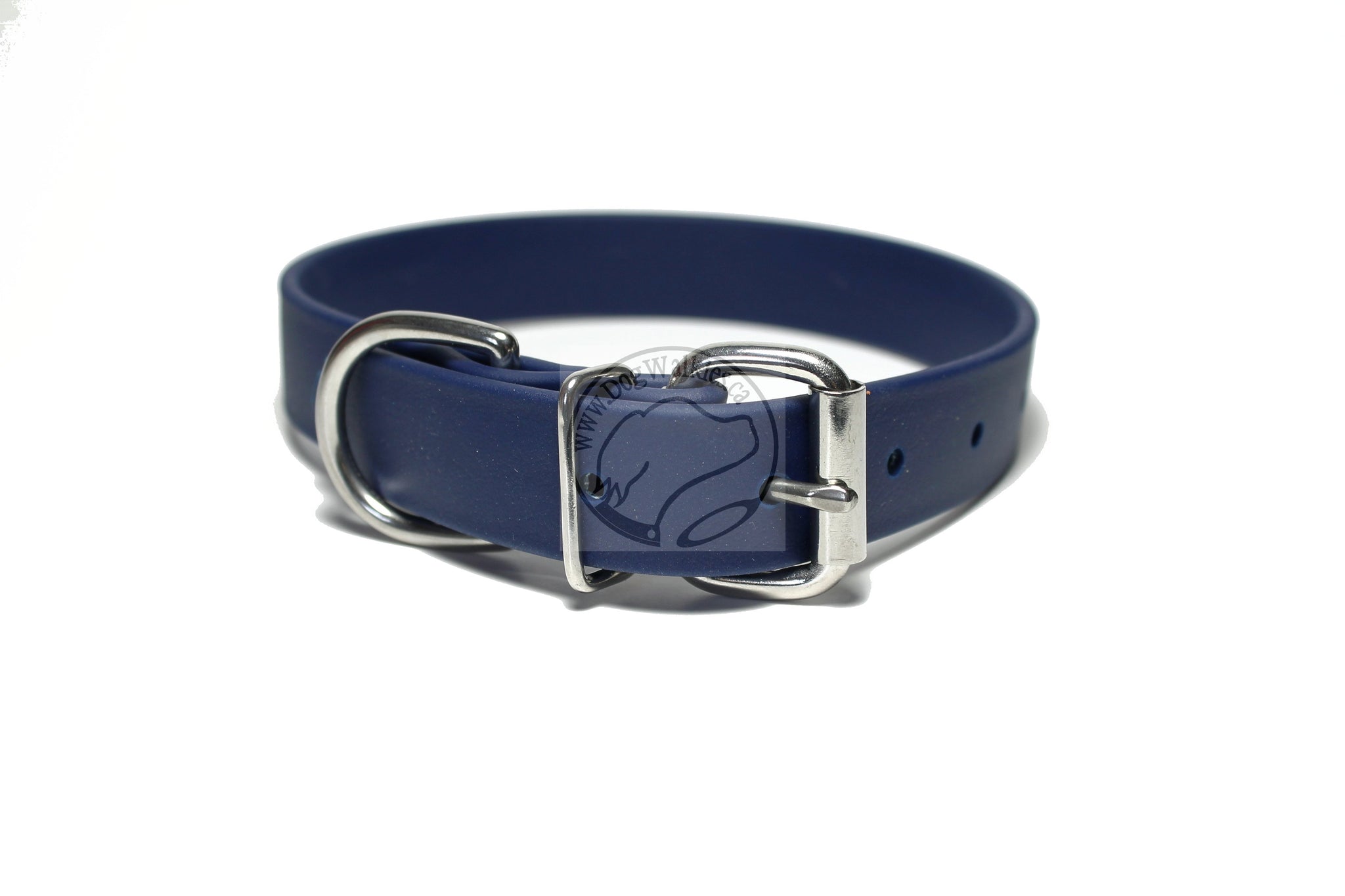 Navy Blue Biothane Dog Collar - 1 inch (25mm) wide