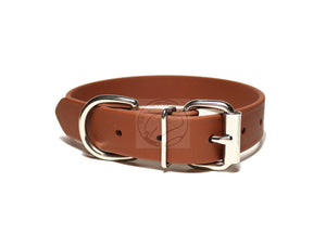 Milk Chocolate Brown Biothane Dog Collar - 1 inch (25mm) wide