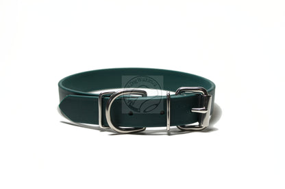 Pine Green Biothane Dog Collar - 1 inch (25mm) wide