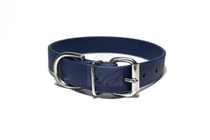 Navy Blue Biothane Dog Collar - 1 inch (25mm) wide