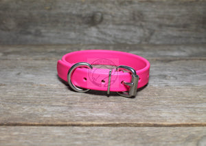 Fuchsia Pink Biothane Dog Collar - 3/4" (20mm) wide