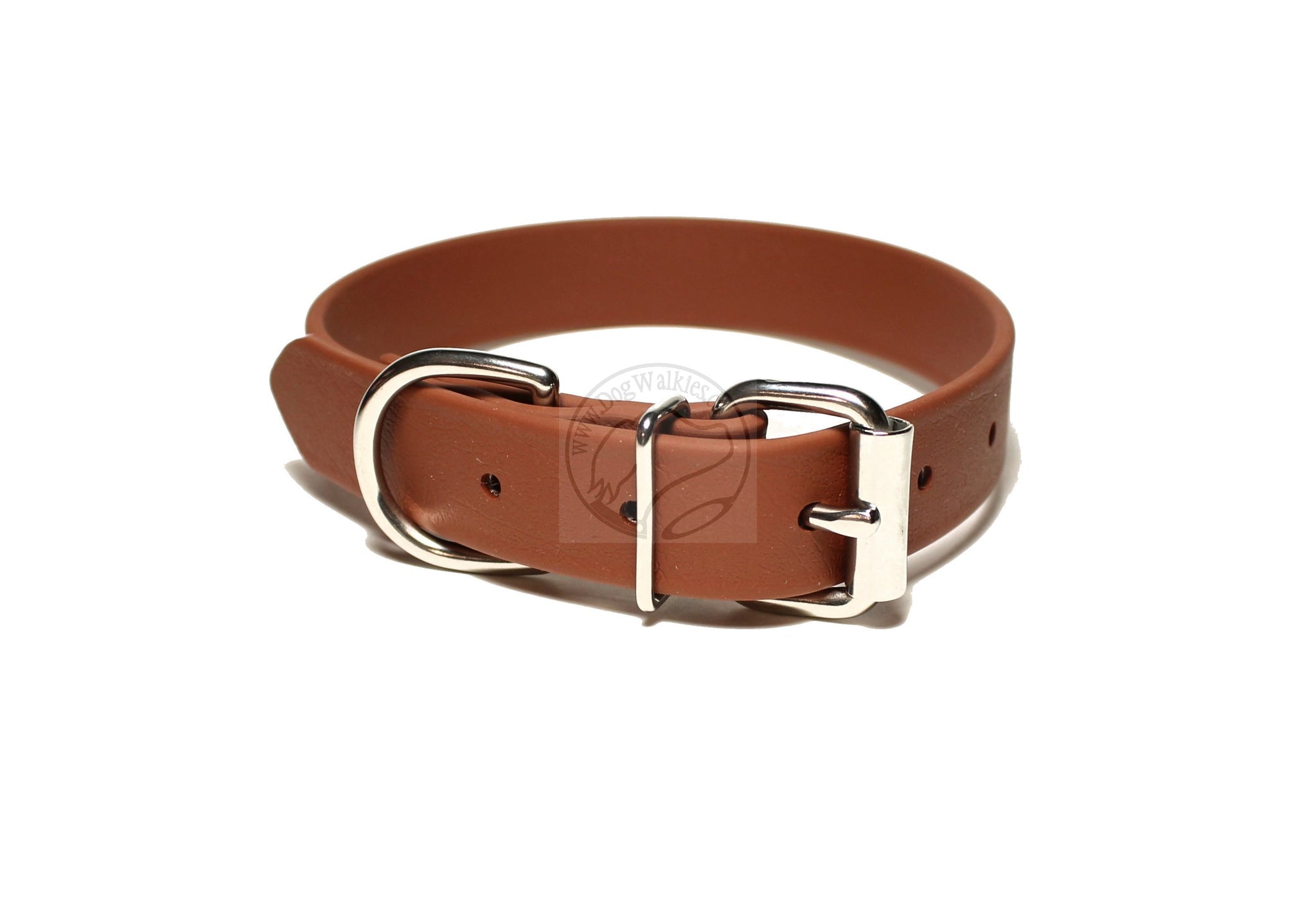 Milk Chocolate Brown Biothane Dog Collar - 1 inch (25mm) wide