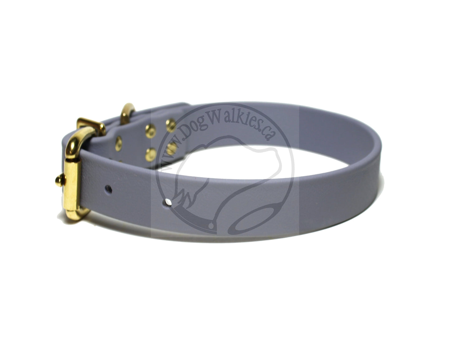 Stormy Gray or Grey Biothane Dog Collar - 1 inch (25mm) wide