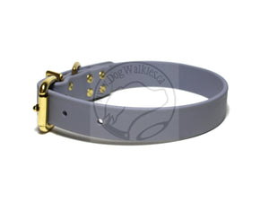 Stormy Gray or Grey Biothane Dog Collar - 1 inch (25mm) wide