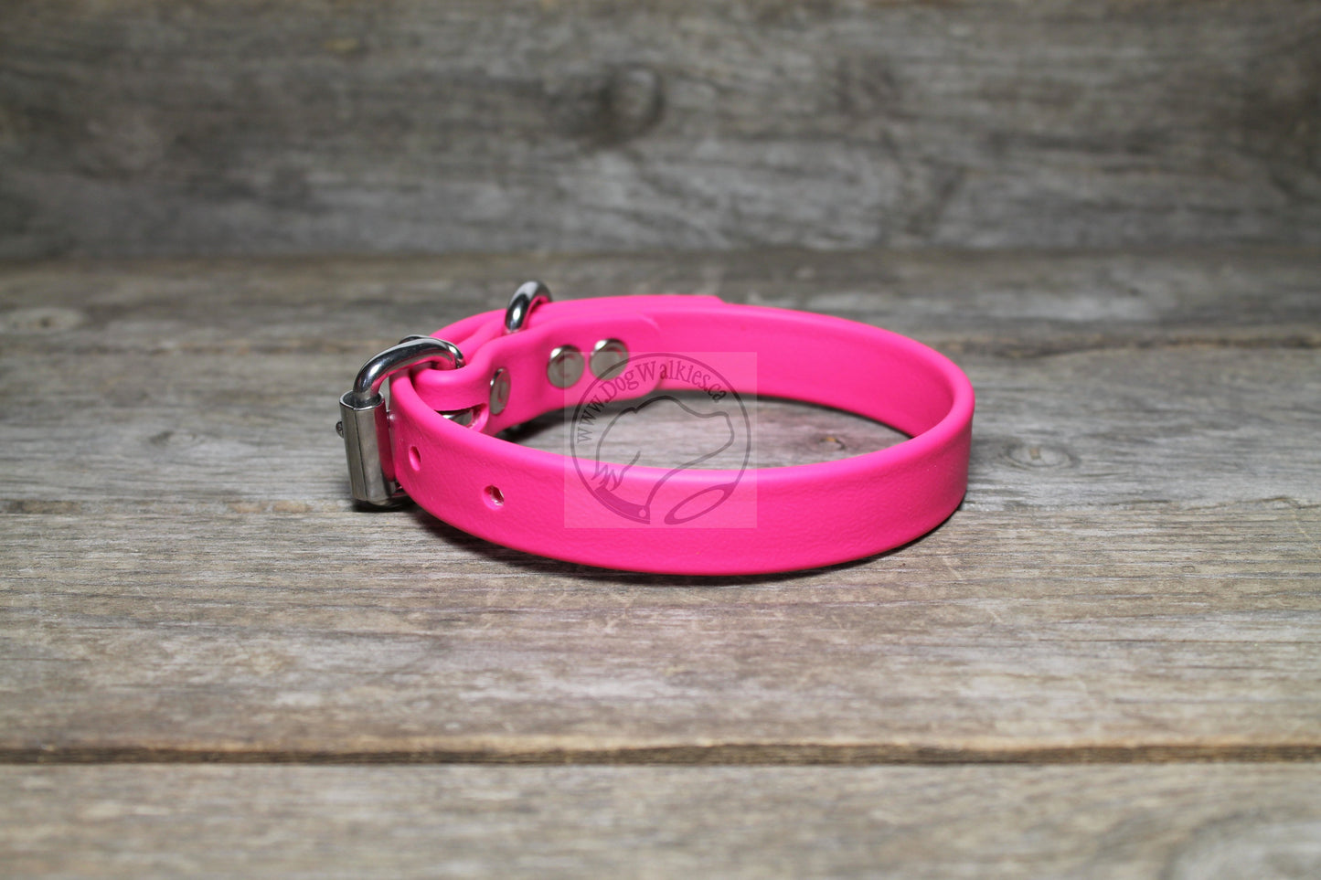 Fuchsia Pink Biothane Dog Collar - 3/4" (20mm) wide