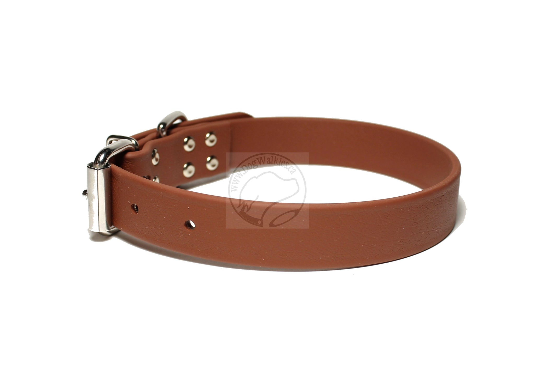 Milk Chocolate Brown Biothane Dog Collar - 1 inch (25mm) wide