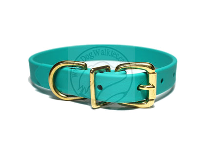 Teal Biothane Dog Collar - 3/4" (20mm) wide