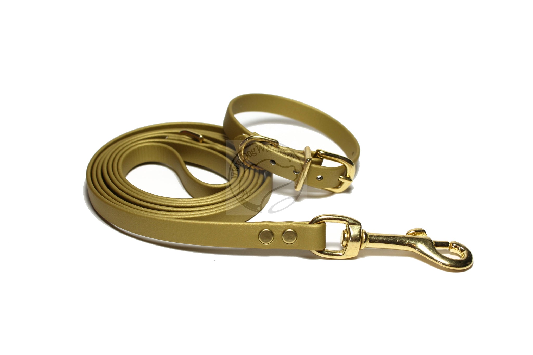 Gold Biothane Small Dog Collar - 1/2" (12mm) wide